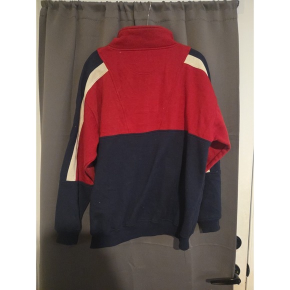 Knights of Round Table Red Navy White Quarter Zip, Adult XL Pullover, Sweatshirt - Picture 2 of 7